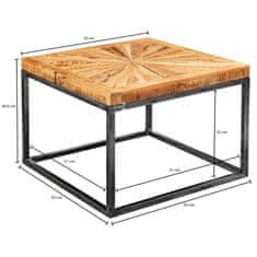 Bruxxi Odkládací stolek Timo, 55 cm, masivní dřevo