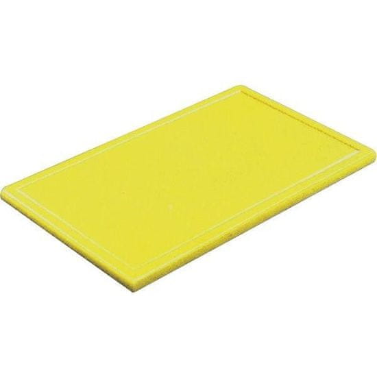 Gastrozone Prkénko krájecí plastové 60x40x3 cm, s drážkou, žluté