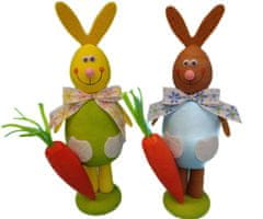 Kraftika Velikonoční figurky - 2 králíčci s mrkví, ozdoba