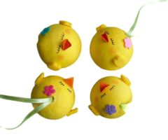 Kraftika Velikonoční figurky - 4 kuřátka, ozdoba, dekorace, dárek
