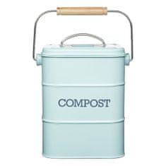 Kitchen Craft plechový kompostér Living Nostalgia, modrý