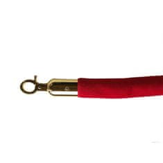 Hotelum Hotelum lano k zábranovým sloupkům - červené, hladké, zlatá karabina, délka 150cm