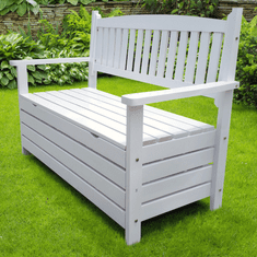 BPS-koupelny Zahradní lavička, bílá, 123,5 cm, DILKA