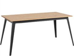 Danish Style Jídelní stůl Milt, 160 cm, borovice / černá