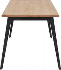 Danish Style Jídelní stůl Milt, 160 cm, borovice / černá