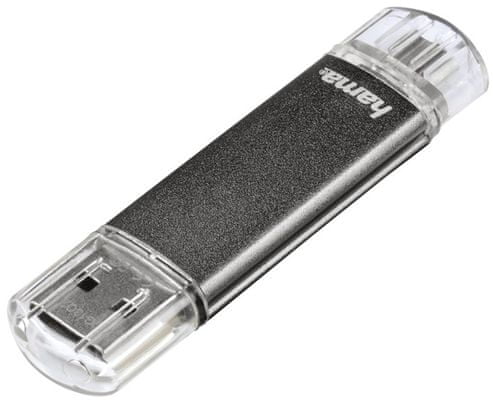 Duálny flash disk fleshky Hama FlashPen Laeta Twin 16 GB (123924) USB 2.0 a microUSB, prepojenie telefónu s počítačom, prepojenie tabletu s počítačom
