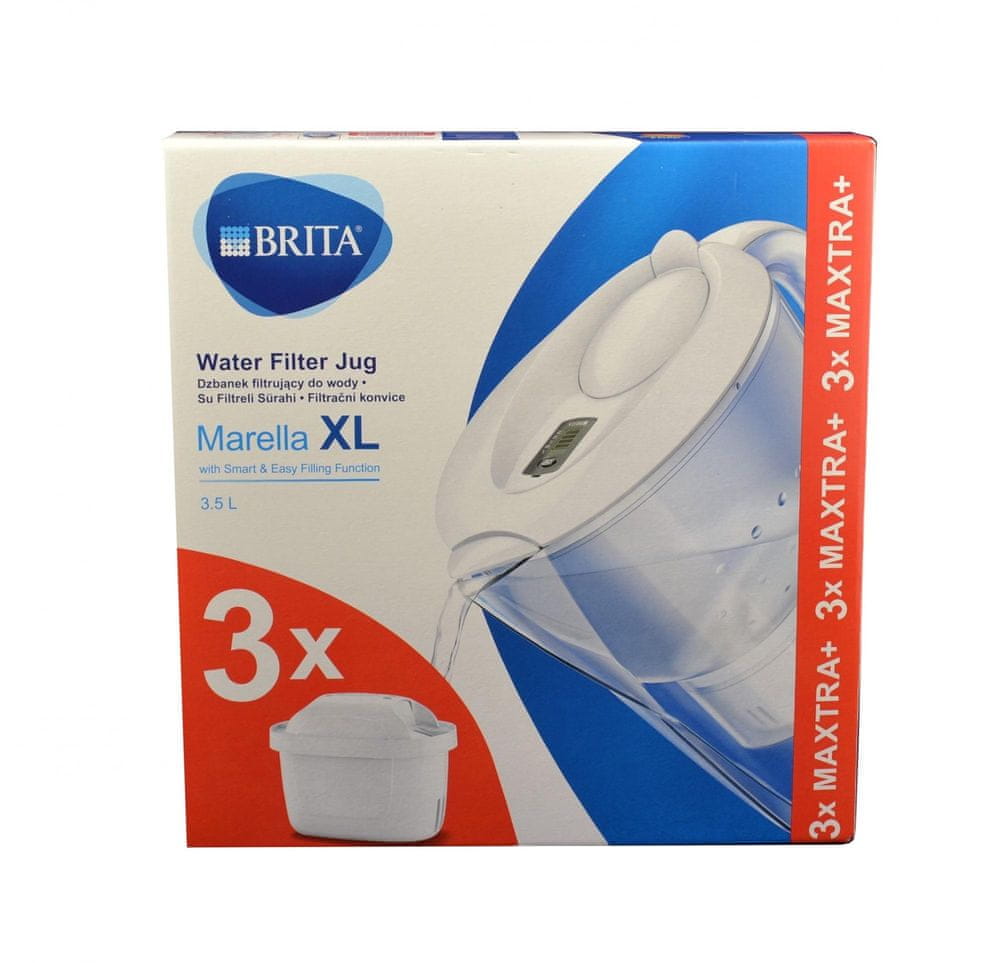 Brita Marella XL memo bílá 3,5 L (včetně 3 x MX+)