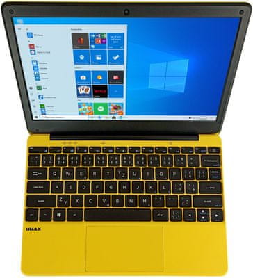 Notebook Umax VisionBook 12Wa Yellow (UMM230121) 15,6 palce citlivý touchpad pohodlný zdvih klávesnice