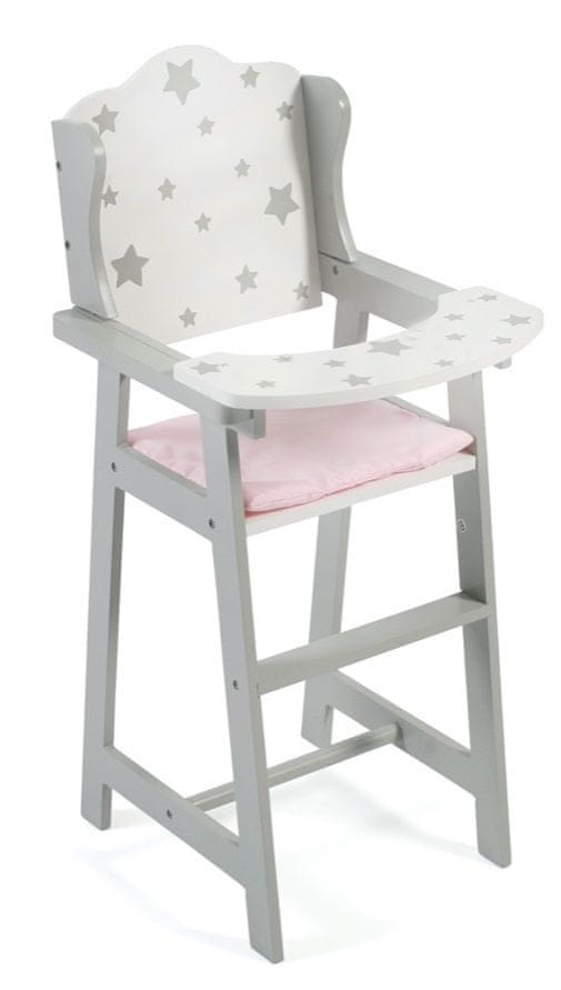 Bayer Chic Jídelní židlička hvězdičky stříbrné