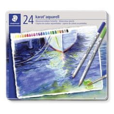 Staedtler Akvarelové pastelky "Karat", sada, kovová krabička, 24 barev 125 M24
