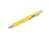 Multifunkční kuličkové pero "Construction", žlutá, s pravítkem, vodováhou a stylusem