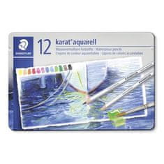 Staedtler Akvarelové pastelky "Karat", sada, kovová krabička, 12 barev 125 M12