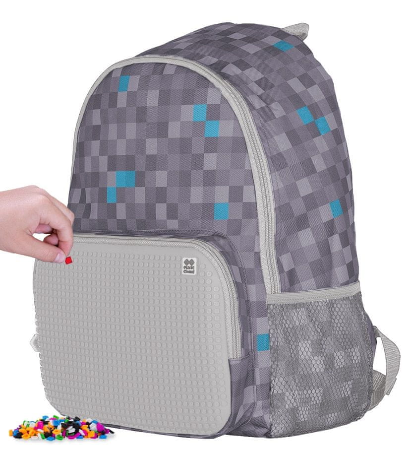 Pixie Crew Volnočasový batoh Minecraft Šedo-Modrý