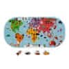 Hračka do vody puzzle Mapa světa 28 ks