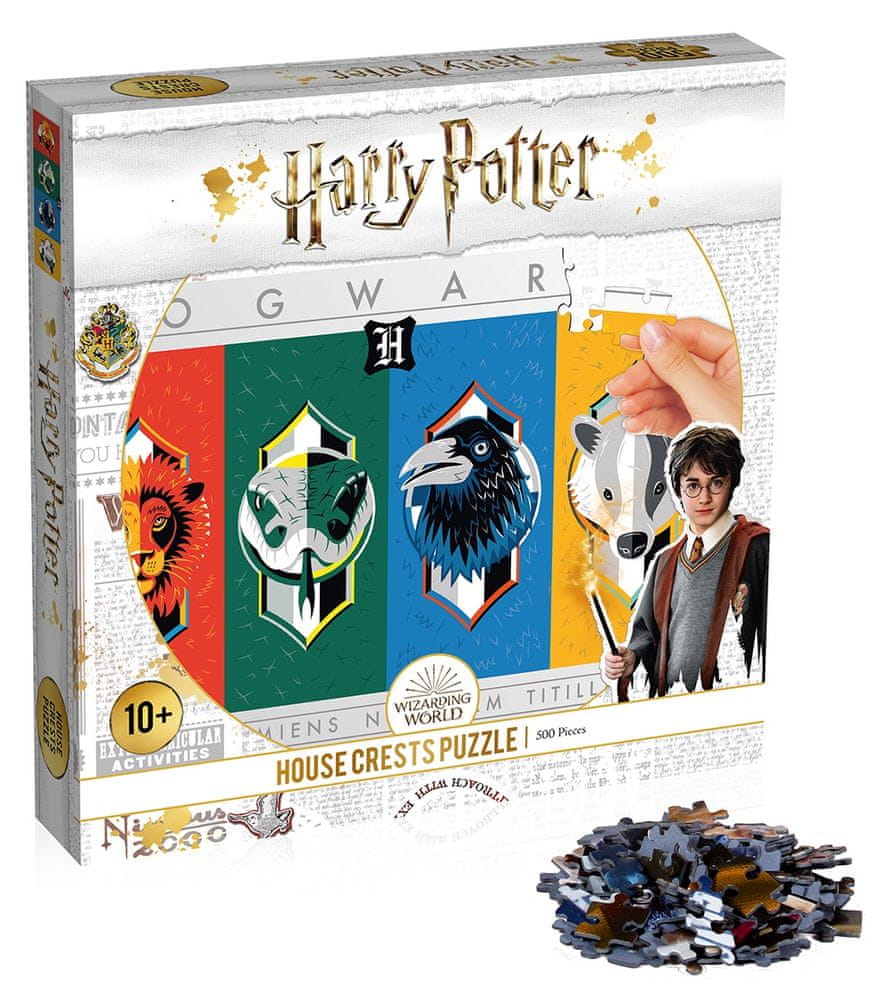 Winning Moves Harry Potter House Crests 500 dílků - rozbaleno