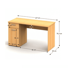 BPS-koupelny PC stůl, buk, EGON NEW