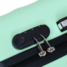 shumee Skořepinový kufr na kolečkách mátový ABS