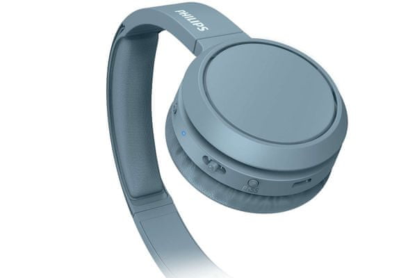 bezdrátová Bluetooth moderní sluchátka philips tah4205 na uši temenní most čelenka usb c nabíjení polstrovaná pohodlná 2h nabíjení 29 h přehrávání tlačítko pro zvýraznění basů jedním dotykem 15min rychlonabíjení pro 4 h přehrávání chytré automatické párování s posledním zařízením plochý sklopný design multifunkční tlačítko lipol baterie