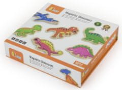 Viga Dřevěné magnety 20 ks dinosauři - rozbaleno