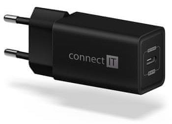 Levně Connect IT Fast PD Charge nabíjecí adaptér 1×USB-C, 18W PD, černý (CWC-2060-BK)