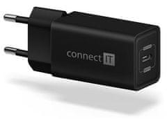 Connect IT Fast PD Charge nabíjecí adaptér 1×USB-C, 18W PD, černý (CWC-2060-BK)