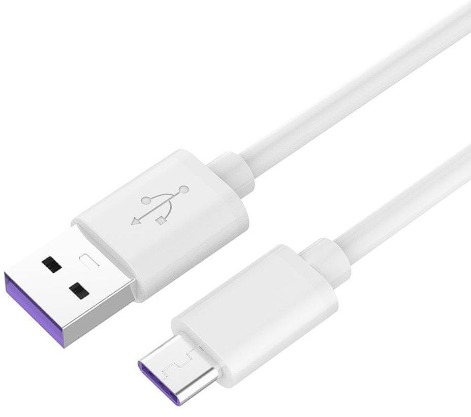 Levně PremiumCord Kabel USB-C 3.1 na USB 2.0, Super fast charging 5 A, bílý, 1 m, ku31cp1w