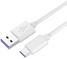 PremiumCord Kabel USB-C 3.1 na USB 2.0, Super fast charging 5 A, bílý, 1 m, ku31cp1w