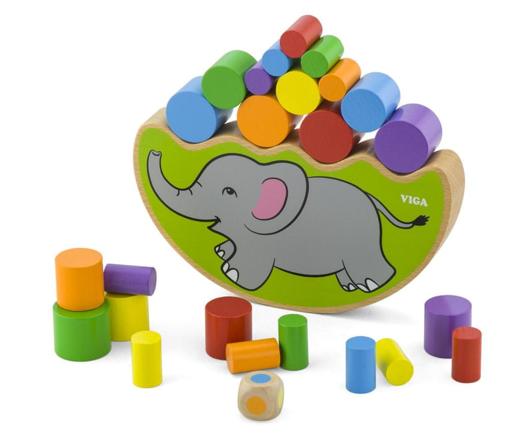 Levně Viga Dřevěná hra sloní rovnováha