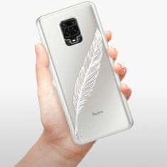 iSaprio Silikonové pouzdro - Writing By Feather - white pro Xiaomi Redmi Note 9 Pro