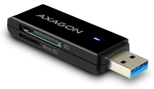 Levně AXAGON CRE-S2N USB 3.2 čtečka SD/microSD