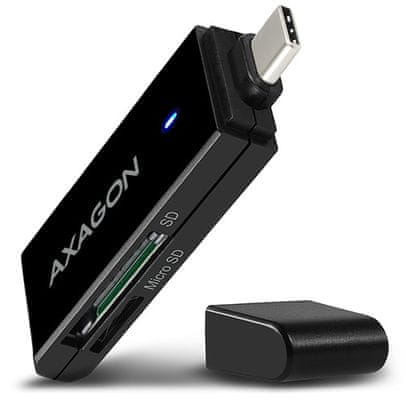 Memóriakártya-olvasó Axagon CRE-S2C USB-C olvasó SD / microSD