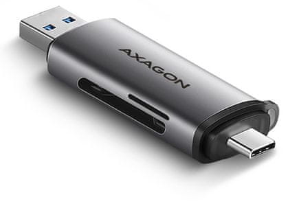 Čtečka paměťových karet Axagon CRE-SAC USB-C+A čtečka SD / microSD 