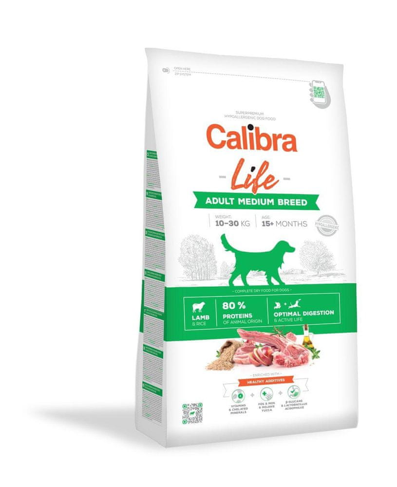 Levně Calibra Dog Life Adult Medium Breed Lamb 2,5 kg