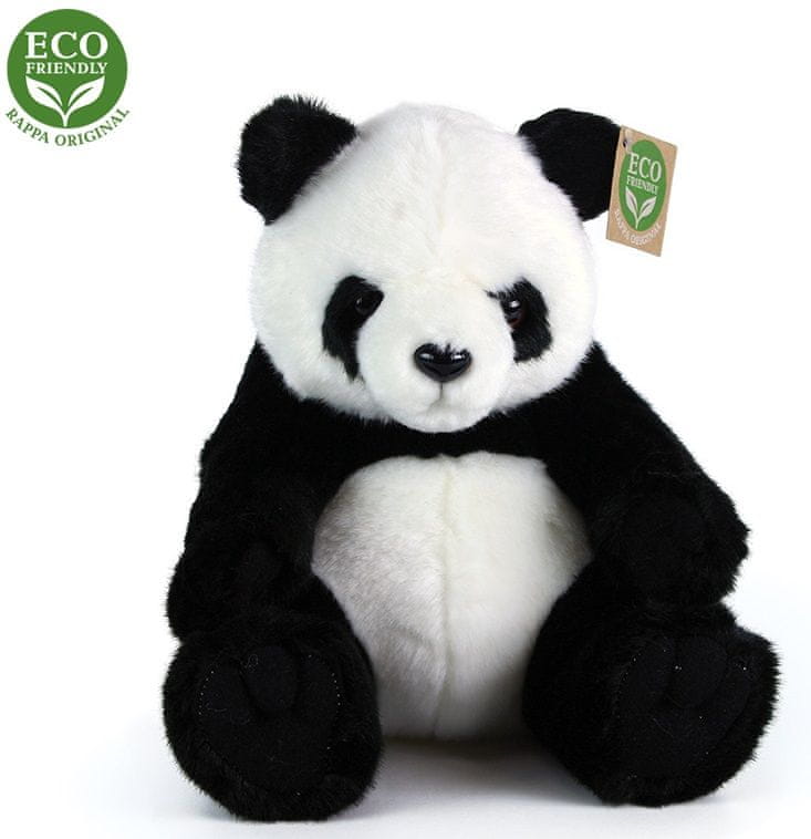 Rappa Plyšová panda sedící, 20 cm, ECO-FRIENDLY