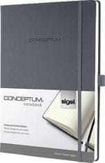 Sigel Exkluzivní zápisník "Conceptum", šedá, A4, linkovaný, 97 listů, tvrdé desky, CO649