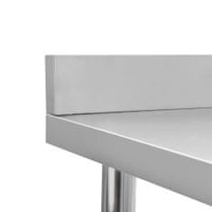 shumee Kuchyňský pracovní stůl přístěnný 100x60x93 cm nerezová ocel