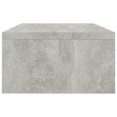 Greatstore Stojan na monitor betonově šedý 42 x 24 x 13 cm dřevotříska