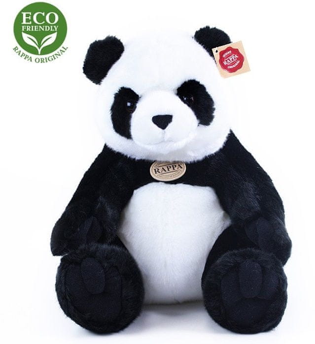 Rappa Plyšová panda sedící, 31 cm, ECO-FRIENDLY