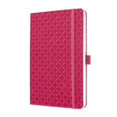 Sigel Exkluzivní zápisník “Jolie”, tmavě růžová, 135 x 203 mm, linkovaný, 87 listů, tvrdé desky, JN105