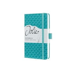 Sigel Exkluzivní zápisník “Jolie”, tyrkysová, 95 x 150 mm, linkovaný, 87 listů, tvrdé desky, JN102