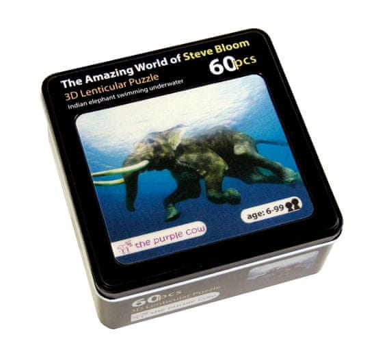 The Purple Cow Puzzle 3D - Plavající sloni 60 dílků
