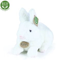 Rappa Plyšový králík bílý ležící, 23 cm, ECO-FRIENDLY