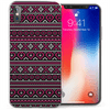 Caseflex Aztec Hearts gumené pouzdro na iPhone X/XS, růžové/černé
