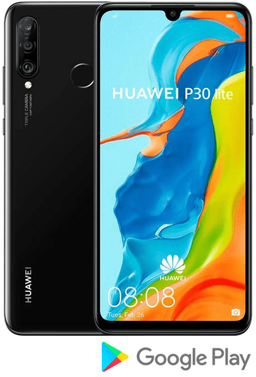 Huawei P30 lite, 6 GB/256 GB, Midnight Black