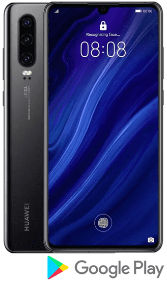 Huawei P30, 6 GB/128 GB, Midnight Black