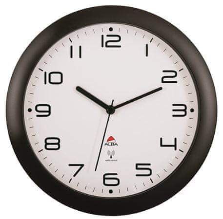 Alba Nástěnné hodiny "Hornewrc", radio-control, 30 cm, černé