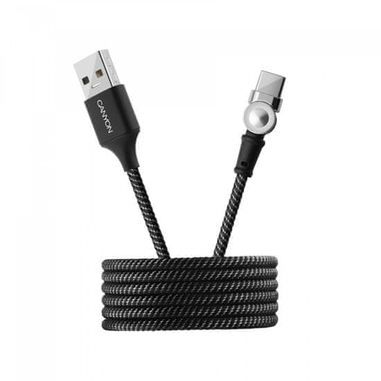 Canyon nabíjecí kabel USB C s magnetickým rotačním systémem CNS-USBC8B
