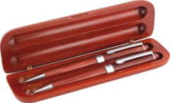 Dřevěné kuličkové pero a mikrotužka JATYN - kaštan