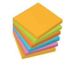 Sigel Samolepicí bloček, 5 barev, 75x75 mm, 6x100 listů
