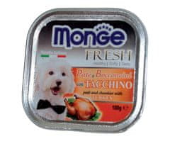 Monge Fresh - paštika a kousky s krůtou 100g pro psy